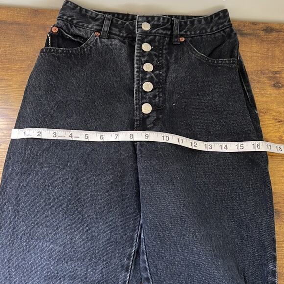 Vintage 90’s BONGO Black High Waisted Button Up Cotton Mom-Jeans - Picture 6 of 11